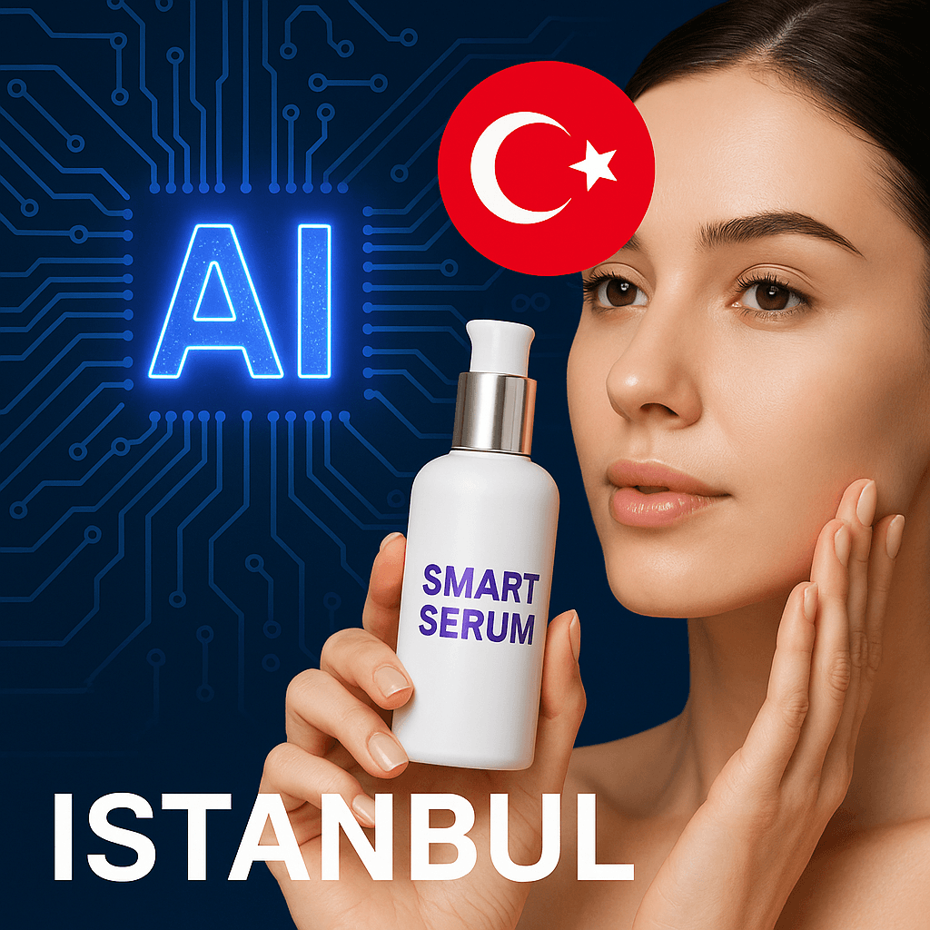 AI smart serum innovation in Istanbul with Contlyze branding